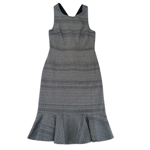 Banana Republic Sleeveless Jacquard Crossback Dress Women's 6 Tall Summer Lined - Picture 1 of 9